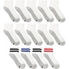 image:imageHanes Mens Socks Xtemp Cushioned Low Cut Socks 12 amp 14 Pair PacksWhite Stripe  Ankle 14 Pair