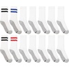 image:imageHanes Mens Socks Xtemp Cushioned Low Cut Socks 12 amp 14 Pair PacksWhite Stripe  Crew 14 Pair