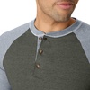 image:imageHanes Mens TShirts Mens Beefyt Henley Shirts Mens Cotton Long Sleeve ShirtsCamouflage GreenOxford Gray