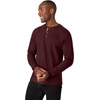 image:imageHanes Mens TShirts Mens Beefyt Henley Shirts Mens Cotton Long Sleeve ShirtsMulled Berry