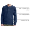 image:imageHanes Mens TShirts Mens Beefyt Henley Shirts Mens Cotton Long Sleeve ShirtsNavy Heather