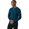 image:imageHanes Mens TShirts Mens Beefyt Henley Shirts Mens Cotton Long Sleeve ShirtsPetro Teal