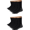 image:imageHanes Mens Work Socks Cushioned Crew Socks Moisturewicking Socks amp Odor Control Black amp White 6 amp 12 Pack AvailableBlack  12 Pack