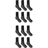 image:imageHanes Mens Work Socks Cushioned Crew Socks Moisturewicking Socks amp Odor Control Black amp White 6 amp 12 Pack AvailableBlack  12 Pack