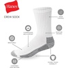 image:imageHanes Mens Work Socks Cushioned Crew Socks Moisturewicking Socks amp Odor Control Black amp White 6 amp 12 Pack AvailableBlack