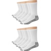 image:imageHanes Mens Work Socks Cushioned Crew Socks Moisturewicking Socks amp Odor Control Black amp White 6 amp 12 Pack AvailableWhite  12 Pack