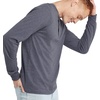 image:imageHanes Originals Mens TriBlend Long Sleeve Henley TShirt Lightweight Long Sleeve TeeAthletic Navy Pe Heather