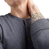 image:imageHanes Originals Mens TriBlend Long Sleeve Henley TShirt Lightweight Long Sleeve TeeAthletic Navy Pe Heather
