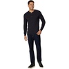 image:imageHanes Originals Mens TriBlend Long Sleeve Henley TShirt Lightweight Long Sleeve TeeBlack