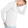 image:imageHanes Originals Mens TriBlend Long Sleeve Henley TShirt Lightweight Long Sleeve TeeEco White