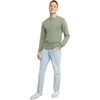 image:imageHanes Originals Mens TriBlend Long Sleeve Henley TShirt Lightweight Long Sleeve TeeEquilibrium Green Pe Heather