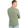 image:imageHanes Originals Mens TriBlend Long Sleeve Henley TShirt Lightweight Long Sleeve TeeEquilibrium Green Pe Heather