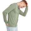 image:imageHanes Originals Mens TriBlend Long Sleeve Henley TShirt Lightweight Long Sleeve TeeEquilibrium Green Pe Heather