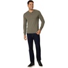 image:imageHanes Originals Mens TriBlend Long Sleeve Henley TShirt Lightweight Long Sleeve TeeFatigue Green