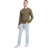 image:imageHanes Originals Mens TriBlend Long Sleeve Henley TShirt Lightweight Long Sleeve TeeOregano Pe Heather