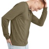 image:imageHanes Originals Mens TriBlend Long Sleeve Henley TShirt Lightweight Long Sleeve TeeOregano Pe Heather