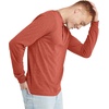 image:imageHanes Originals Mens TriBlend Long Sleeve Henley TShirt Lightweight Long Sleeve TeeRed River Clay Pe Heather