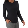 image:imageHanes Womens Comfort Fit Scrubs Underscrub Supersoft Viscose from Bamboo Long Sleeve ShirtNew Ebony