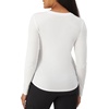 image:imageHanes Womens Comfort Fit Scrubs Underscrub Supersoft Viscose from Bamboo Long Sleeve ShirtWhite