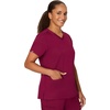 image:imageHanes Womens Hanes Womens Premium Scrubs Top with Pockets Comfort Fit Scrubs for Women Nurse EssentialsAfternoon Burgundy