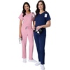 image:imageHanes Womens Hanes Womens Premium Scrubs Top with Pockets Comfort Fit Scrubs for Women Nurse EssentialsAthletic Navy
