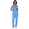 image:imageHanes Womens Hanes Womens Premium Scrubs Top with Pockets Comfort Fit Scrubs for Women Nurse EssentialsCeil Blue 2