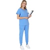 image:imageHanes Womens Scrub Joggers Comfort Fit Healthcare Pants for Women MoistureWicking Medical Scrubs with Odor ControlCeil Blue 2