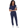 image:imageHanes Womens Scrubs Healthcare Top MoistureWicking Stretch Scrub Shirts Ribbed Back PanelAthletic Navy