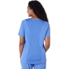 image:imageHanes Womens Scrubs Healthcare Top MoistureWicking Stretch Scrub Shirts Ribbed Back PanelCeil Blue 2