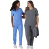 image:imageHanes Womens Scrubs Healthcare Top MoistureWicking Stretch Scrub Shirts Ribbed Back PanelEbony Heather