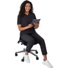 image:imageHanes Womens Scrubs Healthcare Top MoistureWicking Stretch Scrub Shirts Ribbed Back PanelNew Ebony