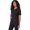 image:imageHanes Womens Scrubs Healthcare Top MoistureWicking Stretch Scrub Shirts Ribbed Back PanelNew Ebony