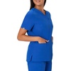 image:imageHanes Womens Scrubs Healthcare Top MoistureWicking Stretch Scrub Shirts Ribbed Back PanelRoyal Blue