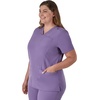 image:imageHanes Womens Scrubs Healthcare Top MoistureWicking Stretch Scrub Shirts Ribbed Back PanelSoft Plum