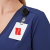 image:imageHanes Womens Scrubs Healthcare Top MoistureWicking Stretch Scrub Shirts Ribbed Side PanelsAthletic Navy