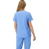 image:imageHanes Womens Scrubs Healthcare Top MoistureWicking Stretch Scrub Shirts Ribbed Side PanelsCeil Blue 2