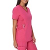 image:imageHanes Womens Scrubs Healthcare Top MoistureWicking Stretch Scrub Shirts Ribbed Side PanelsFuchsia Pink