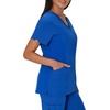 image:imageHanes Womens Scrubs Healthcare Top MoistureWicking Stretch Scrub Shirts Ribbed Side PanelsRoyal Blue