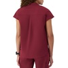 image:imageHanes Womens Scrubs Healthcare Top with Mandarin Collar MoistureWicking Stretch Scrub ShirtAfternoon Burgundy