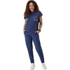 image:imageHanes Womens Scrubs Healthcare Top with Mandarin Collar MoistureWicking Stretch Scrub ShirtAthletic Navy
