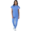image:imageHanes Womens Scrubs Healthcare Top with Mandarin Collar MoistureWicking Stretch Scrub ShirtCeil Blue 2