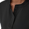 image:imageHanes Womens Scrubs Healthcare Top with Mandarin Collar MoistureWicking Stretch Scrub ShirtNew Ebony