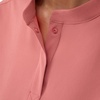 image:imageHanes Womens Scrubs Healthcare Top with Mandarin Collar MoistureWicking Stretch Scrub ShirtRose Ranch Pink