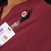 image:imageHanes Womens Scrubs Healthcare Top with VNeckline MoistureWicking Stretch Scrub ShirtsAfternoon Burgundy
