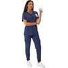 image:imageHanes Womens Scrubs Healthcare Top with VNeckline MoistureWicking Stretch Scrub ShirtsAthletic Navy