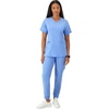 image:imageHanes Womens Scrubs Healthcare Top with VNeckline MoistureWicking Stretch Scrub ShirtsCeil Blue 2