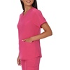 image:imageHanes Womens Scrubs Healthcare Top with VNeckline MoistureWicking Stretch Scrub ShirtsFuchsia Pink