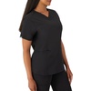image:imageHanes Womens Scrubs Healthcare Top with VNeckline MoistureWicking Stretch Scrub ShirtsNew Ebony