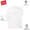 image:imageHanes Womens Scrubs Lab Coat Healthcare Lab Coat Scrubs Jacket With Pockets Soil amp Water ResistantMarble White