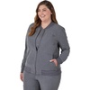 image:imageHanes Womens Scrubs ZipUp Bomber JacketEbony Heather